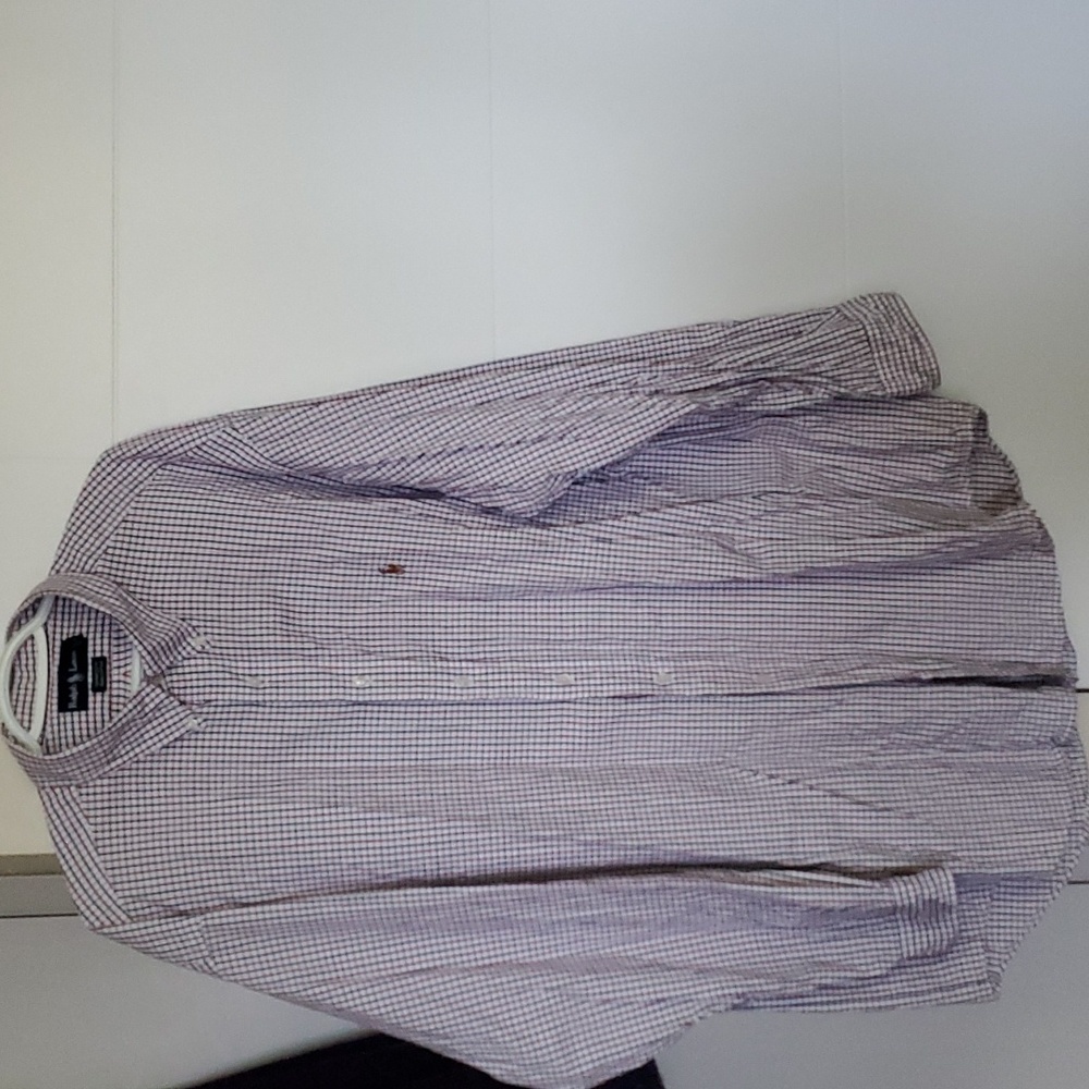 Ralph Lauren Men’s Blue And Check Button-Down Shirt XXL